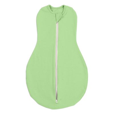 Sistem de infasat cu fermoar dublu Kidizi SnugPod Green M, pentru bebelusi cu greutate de  3.8-7 kg, 0.5 tog