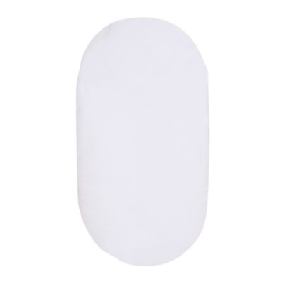 Cearceaf bumbac pentru cosulet de dormit oval Ahoj, culoare alb