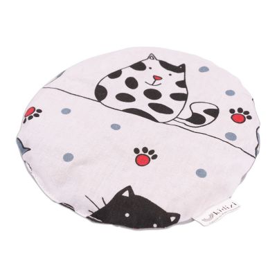 Perna anticolici cu samburi de cirese Kidizi Happy Kitten, gri, 19 cm