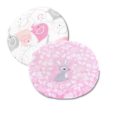 Set 2 pernute anticolici cu samburi de cirese Kidizi Bunny & Elephants Pink, roz, 19 cm