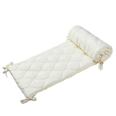 Aparatoare matlasata pentru patut 120x60 cm Kidizi Ecru Deluxe