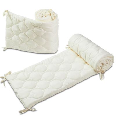 Set 2 aparatori matlasate patut 120x60 cm Kidizi Ecru Deluxe