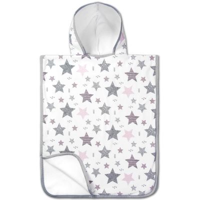 Prosop copii tip poncho 1-4 ani Kidizi All Pink Stars