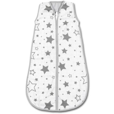 Sac dormit copii de vara din muselina Kidizi Galaxy Grey 90 cm