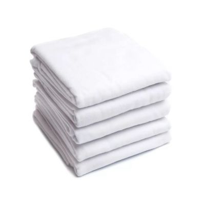 Set 5 scutece flanel alb 78x78 cm Kidizi