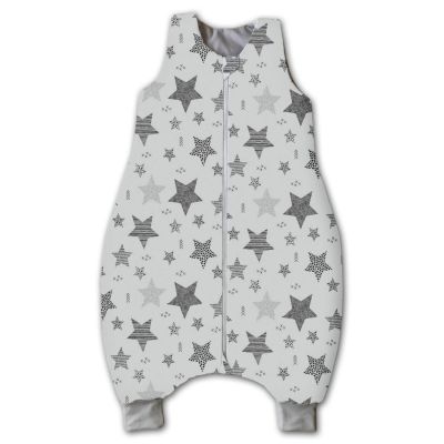 Sac de dormit cu picioare pentru copii 2-4 ani Kidizi Magic Stars Grey