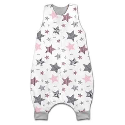 Sac de dormit cu picioare pentru copii 4-6 ani Kidizi All Pink Stars