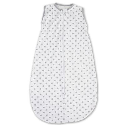 Sac dormit copii de vara  0-24 luni Kidizi White Grey Stars, 85 cm