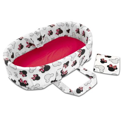 Cosulet bebelusi cu husa detasabila Kidizi Minnie, cearceaf pentru salteluta cadou