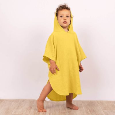 Prosop plaja - Poncho copii din muselina absorbanta Kidizi Curry 1-3 ani