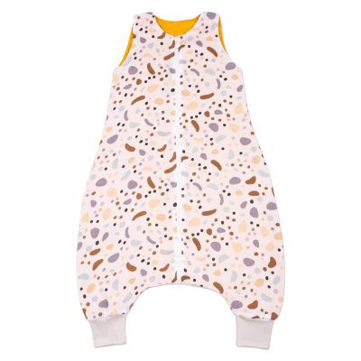 Sac de dormit cu picioare de vara din muselina 18-36 luni Kidizi Stone, 100% bumbac, 0.5 tog