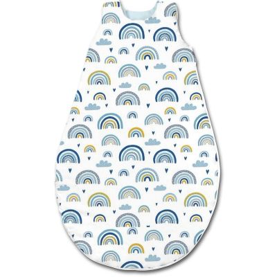 Sac de dormit copii 3-18 luni Kidizi Blue Rainbow, 0.5 tog