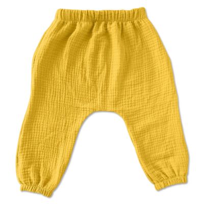 Pantaloni lungi copii din muselina tip salvari Kidizi Sima curry 1-2 ani