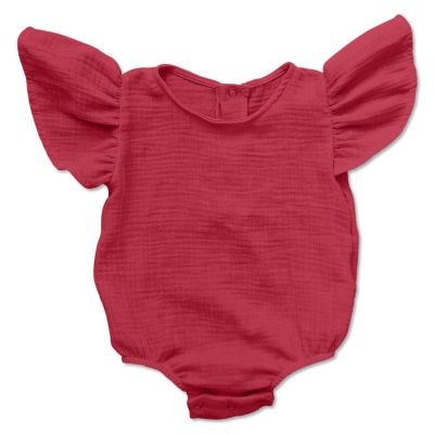 Body bebelusi din muselina cu volanase Kidizi Irma chilli 9-12 luni