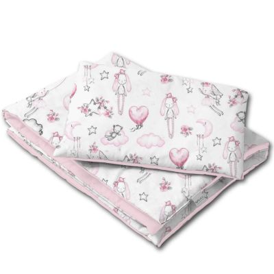 Lenjerie patut cosleeper 90x50 cm Kidizi Fairy Clouds, include cearceaf, perna si pilota