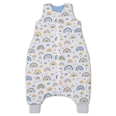 Sac de dormit cu picioare pentru copii 18-36 luni Kidizi Blue Rainbow, 1 tog