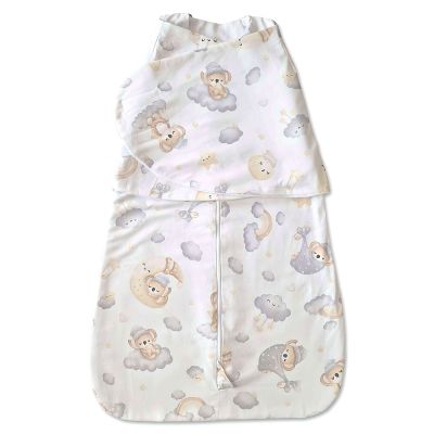 Sac de dormit bebelusi cu interior din flanel si sistem de infasare Kidizi Koala Dreams, 70 cm, 0.5 tog