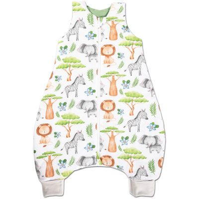 Sac de dormit cu picioare pentru copii 6-18 luni Kidizi Safari 1 tog, mansete transformabile in soseta