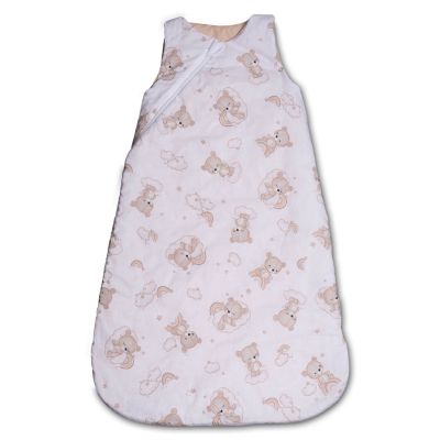 Sac de dormit copii din bumbac reglabil 0-24 luni Kidizi Sleepy Teddy, 0.5 tog