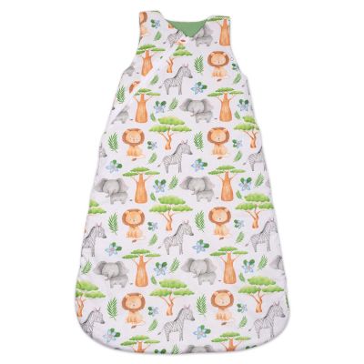 Sac de dormit copii din bumbac reglabil 0-24 luni Kidizi Safari, 0.5 tog