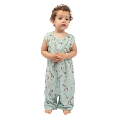 Sac dormit copii de vara din bumbac cu picioare 18-36 luni Kidizi Giraffe, 0.5 tog