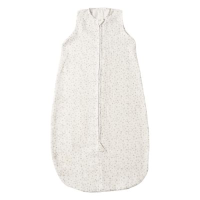 Sac de dormit de vara pentru copii din muselina dubla 3-18 luni Kidizi Tiny Hearts Gray, 0.3 tog