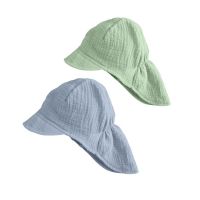 Set 2 sepci din muselina dubla Kidizi Maitre 1-3 ani, jeans-mint