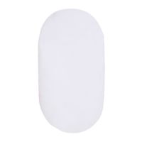 Cearceaf bumbac pentru cosulet de dormit oval Ahoj, culoare alb