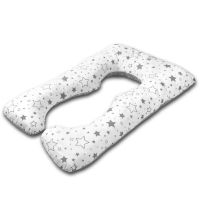 Perna multifunctionala gravide Kidizi Inga XXL Galaxy Grey, husa bumbac detasabila
