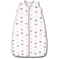 Sac dormit copii de vara din muselina Kidizi Pink Stars 90 cm