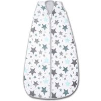 Sac de dormit copii de vara din muselina Kidizi Blue Stars 70 cm