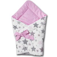 Paturica de infasat tip port bebe Kidizi Pink Stars