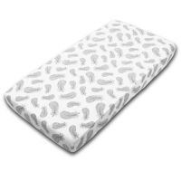 Cearceaf din bumbac cu elastic roata pentru patut 120x60 cm Kidizi Feathers