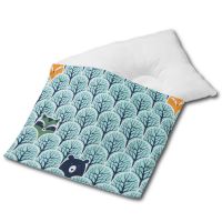 Perna bebelusi contra plagiocefaliei cu husa bumbac detasabila Kidizi 35x27 cm Animals Mint