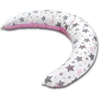Perna gravide 200x35 cm cu husa detasabila Kidizi Hanna All Pink Stars
