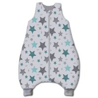 Sac de dormit cu picioare pentru copii 1-3 ani Kidizi All Mint Stars