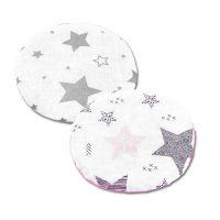 Set 2 pernute anticolici cu samburi de cirese Kidizi Galaxy Pink Stars, 19 cm