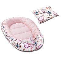 Cosulet bebelus pentru dormit Kidizi Baby Nest + pernuta plagiocefalie Kidizi Swallows