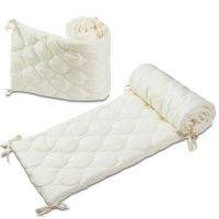 Set 2 aparatori matlasate patut 120x60 cm Kidizi Ecru Deluxe