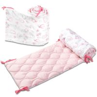 Set 2 aparatori matlasate patut 120x60 cm Kidizi Fairy Clouds Deluxe, inaltime 36 cm