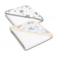 Set doua prosoape din bambus cu gluga 90x90 cm Kidizi Magic Forest Friends