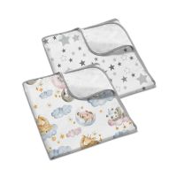 Set 2 paturici din flanel impermeabile si refolosibile 78x60 cm Kidizi Wonderland