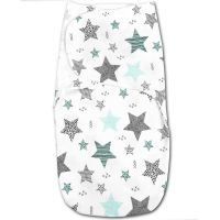 Sistem de infasat  dublu cu interior din flanel 0-3 luni Kidizi All Mint Star