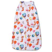 Sac de dormit bebelusi cu sistem de infasare Kidizi Baloon Friends, 70 cm