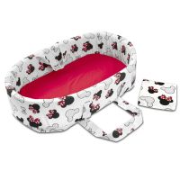 Cosulet bebelusi cu husa detasabila Kidizi Minnie, cearceaf pentru salteluta cadou