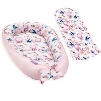 Cosulet dormit bebelusi Kidizi Baby Nest + salteluta impermeabila detasabila Swallows