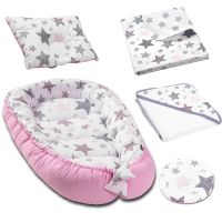 Set 5 piese Bebe Nou-Nascut Kidizi Pink Stars