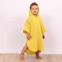 Prosop plaja - Poncho copii din muselina absorbanta Kidizi Curry 1-3 ani