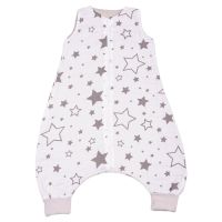 Sac de dormit cu picioare de vara din muselina 6-18 luni Kidizi Galaxy Grey, 0.5 tog