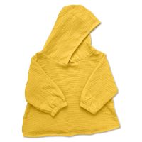 Bluza copii din muselina cu maneca lunga si gluga Kidizi Amos curry 1-2 ani